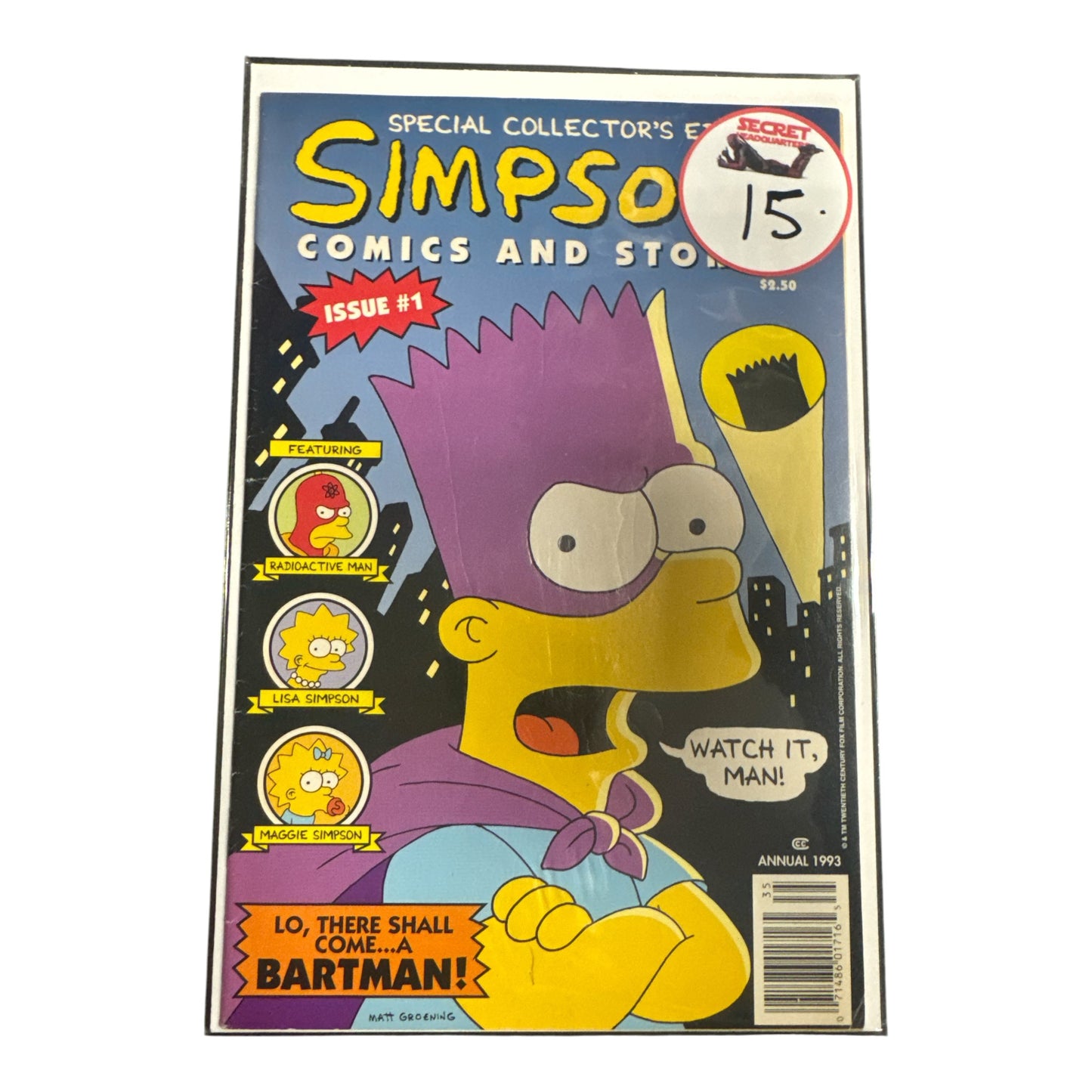 Simpson's Comics and Stories #1 (1993 Annual) w/ Skinner trading card