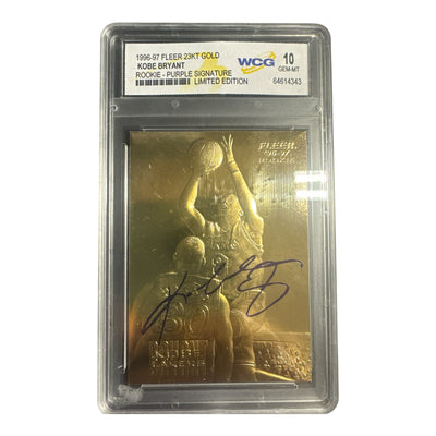 23kt Gold 1996-97 Kobe Bryant Autographed Rookie Card GEM-MT 10 Graded