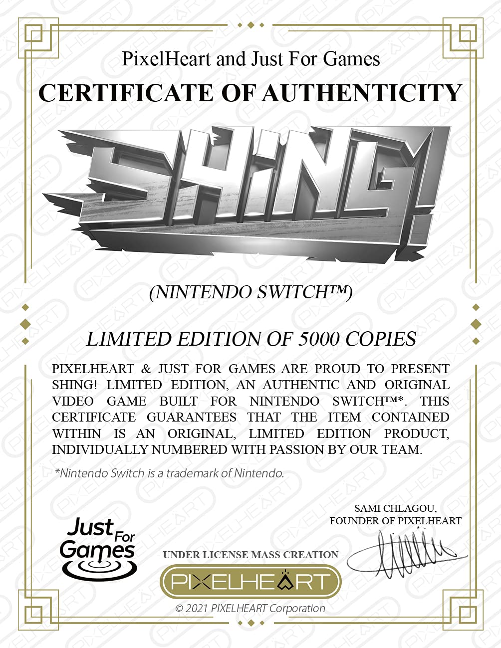 SHING ~ Factory Sealed~ #2959 of 5000 made! RARE ~Import~ LIMITED EDITION
