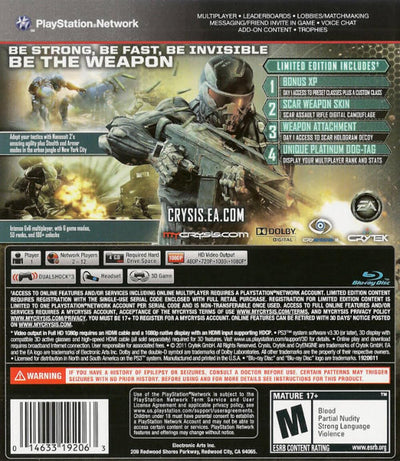 Crysis 2 Limited Edition~ Pre-Owned PS3