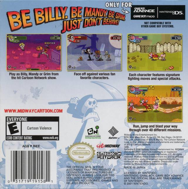 The Grim Adventures of Billy & Mandy~ Factory Sealed