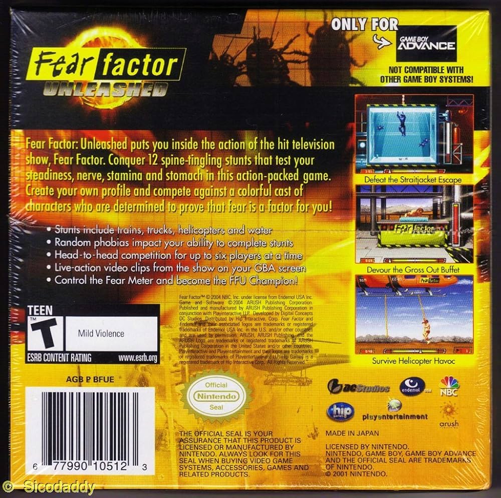 Fear Factor Unleashed~ Factory Sealed GBA