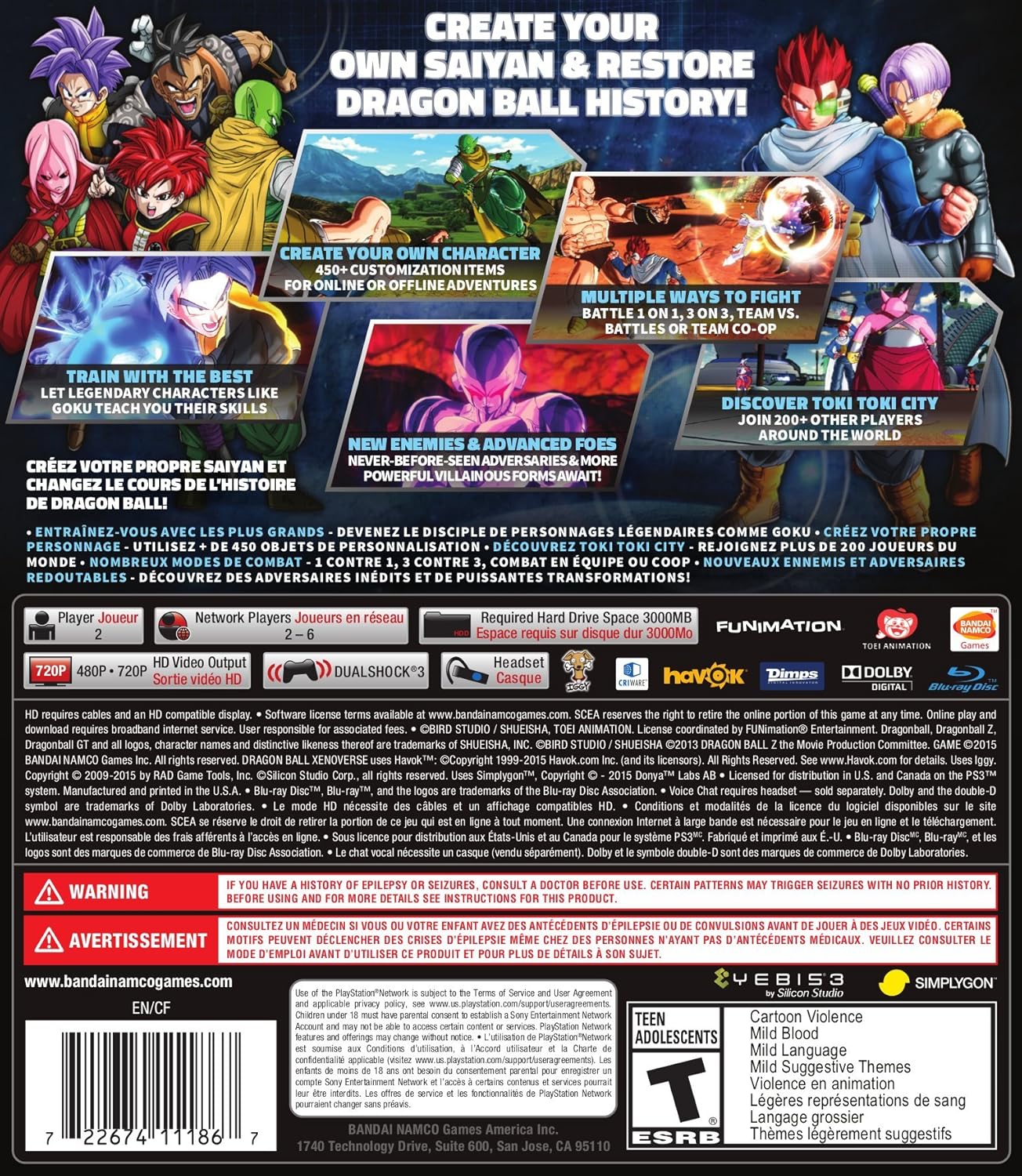 DRAGONBALL XV XENOVERSE~ Factory Sealed