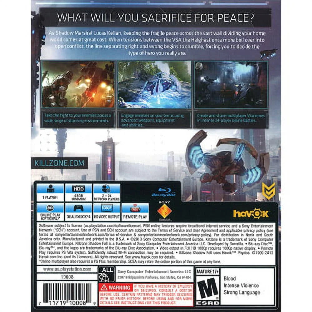 KILLZONE: SHADOW FALL~ Factory Sealed